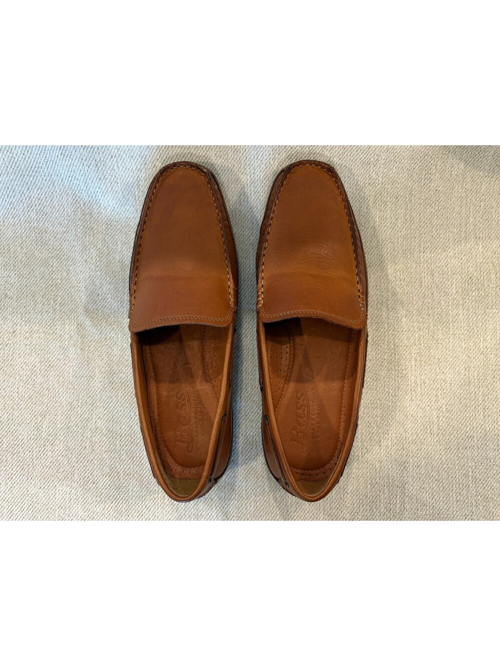 Product Title: G.H. Bass & Co. Hank Men's Brown Leather Driving Loafers Size 11M
